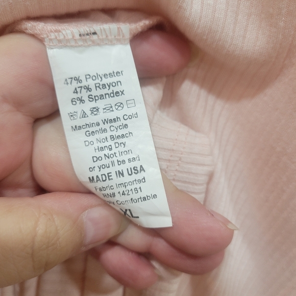 LuLaRoe Light Pink Ribbed Maxi, Size XL - Picture 4 of 4